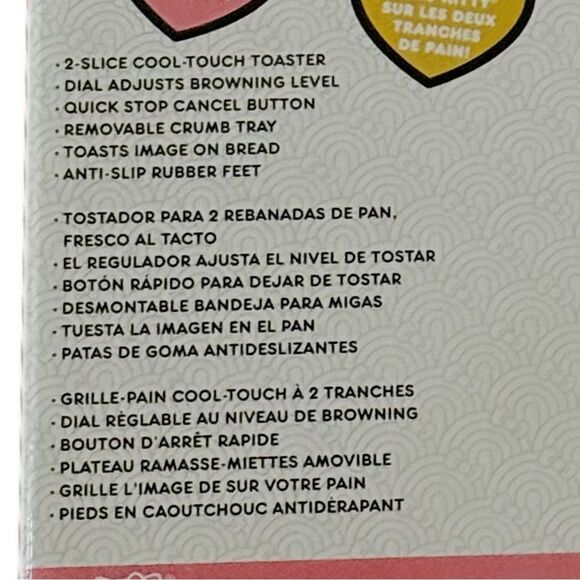 hello kitty 2 slice toaster adjustable browning prints graphic on toast - Picture 4 of 5